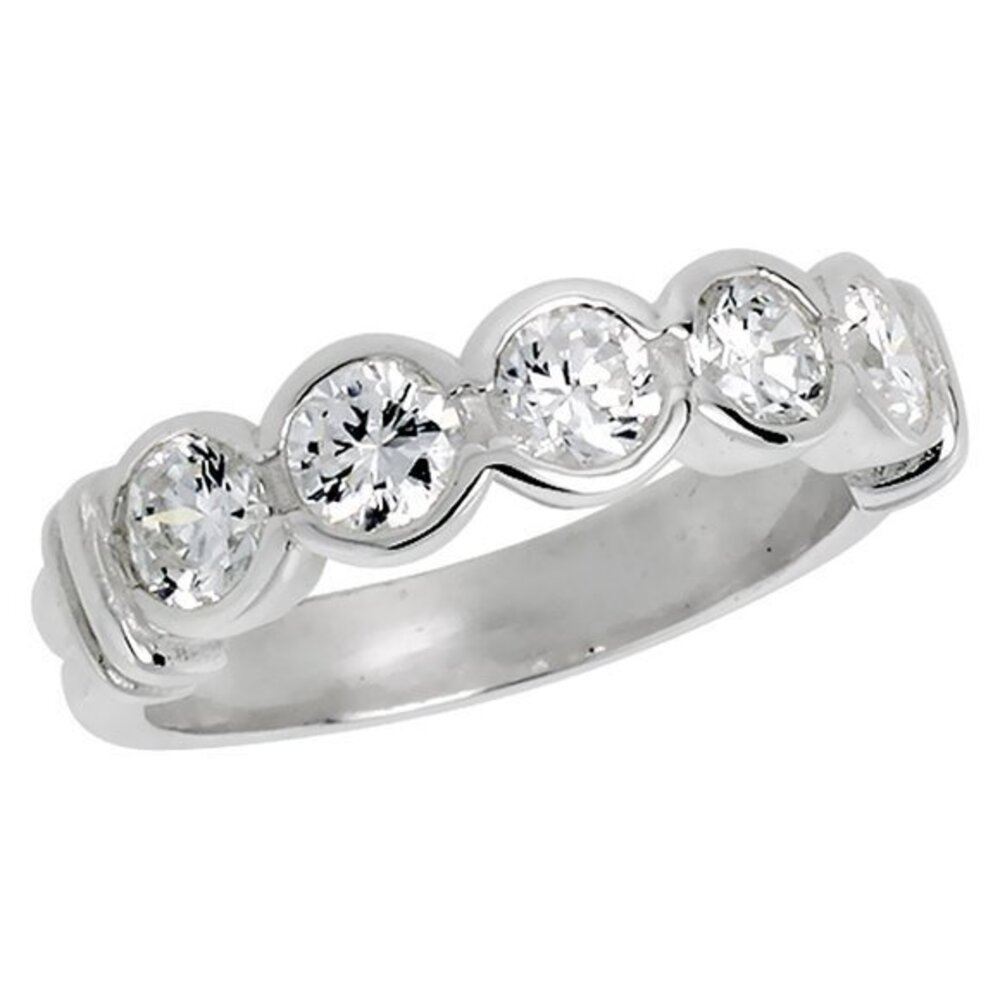 Sterling Silver Marquise Wedding Band 6 78 9 10